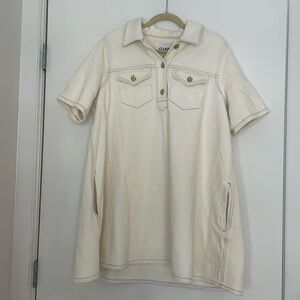 Ganni heavy denim mini dress NWT